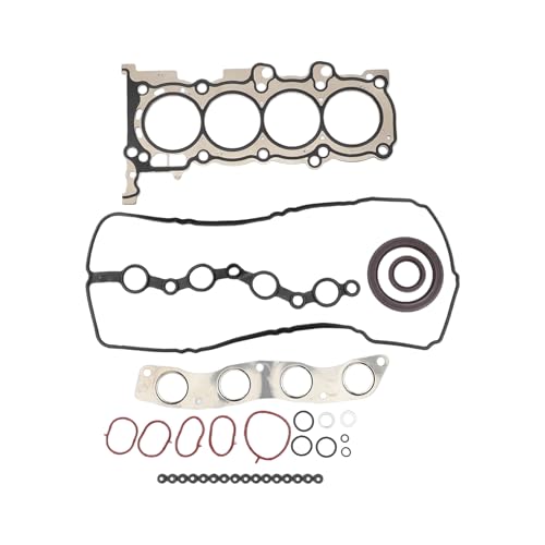 Motoforti Cylinder Head Gasket Kit Engine Valve Gasket Set for Hyundai Engine.G4LA Rubber,Metal No.2091003B00 Black