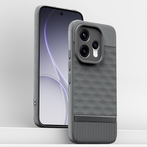 Image of Pikkme Back Cover for Oppo Reno 15 5G Camera Protection 3D Hexa Cube Design Silicone Protective Bumper Case (Grey)