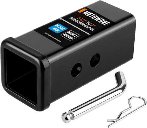 Image of METOWARE 2-1 /2 inch to 2 inch Trailer Hitch Receiver Reducer Adapter