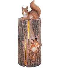 お庭をかわいく　リスと木の切り株ソーラーオーナメント38cm Amazon.co.jp: お庭をかわいく リスと木の切り株ソーラー