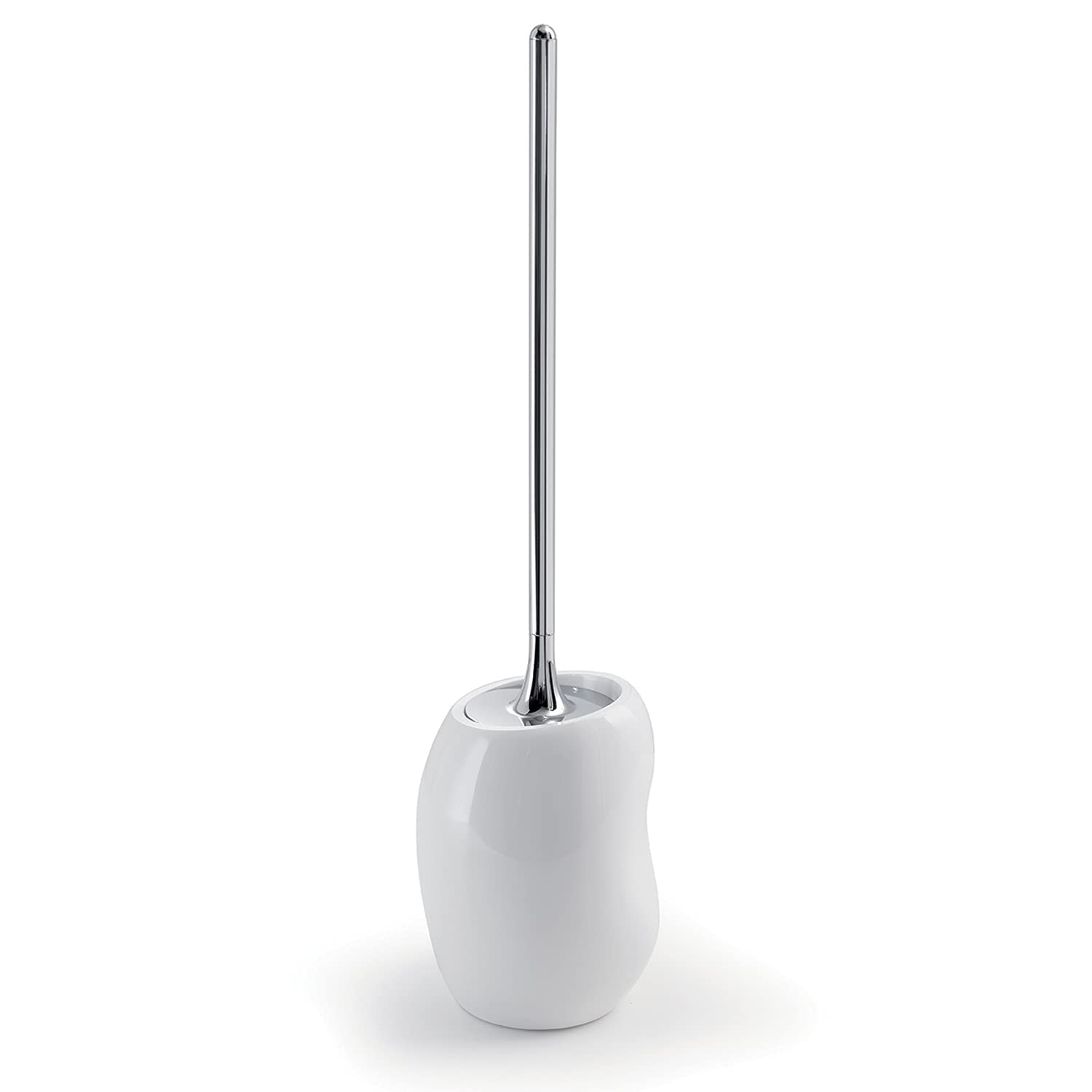 Gedy G-Iside White, Dimensions and Weight: 45.8 x 12 x 11.6 cm & 1.295 kg, Made of Resin and Sand, Toilet Brush Design R&S, Unique