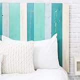 Barn Walls Serenity Mix Signature Design, Multicolored Solid Wood Headboard, Floating Panels, Wall Mount, Adjustable Height, California King Size