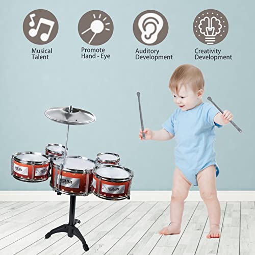 Mini Toddlers Drum Set Small Baby Drum Set Child Musical Drum Toy For Toddlers Gift For Christmas Party Birthday For 3 Years Old Boys Girls #TOP1