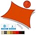Produktbild OKAWADACH Sonnensegel, Polyester Sonnensegel Sonnenschutz Garten Balkon und Terrasse wetterbeständig mit UV Schutz Windschutz für Garten Terrasse Camping (Rechteckig 2m*4m, Orange)