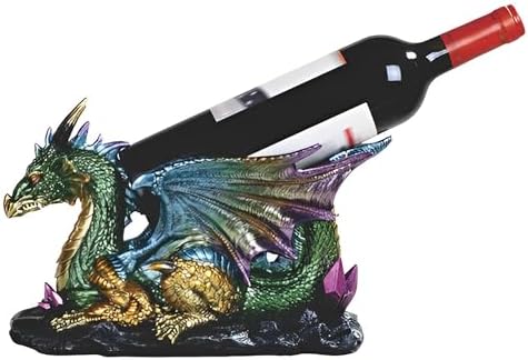 ICE ARMOR 11" W Green Dragon Wine Rack Bottle Holder Dining Room Figurine Statue Sculpture Ornament Decoration Home/Room Decor Ideas image 4