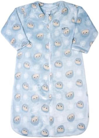 Saco de Dormir Bebe Pijama Cobertor Soft Estampado Grosso Ziper - Azul M