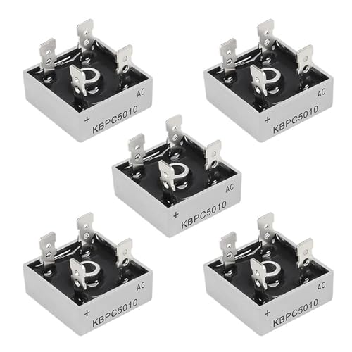 Diodos rectificadores de puente KBPC5010 50A 1000V para componentes electrónicos, 5 unidades