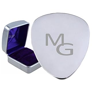 ornée d’un Monogramme 2 initiales en acier médiator gravé – Texte en option sur Box - Les Beatles, Paul McCartney, John Lennon, RIngo Starr, George Harrison