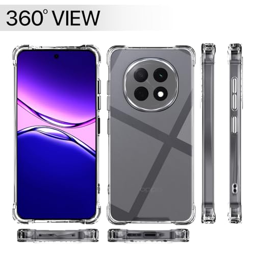 Image of Outlouders Back Cover for Oppo F29 Pro 5G Clear Transparent PC + TPU Bumper Case with Raised Edges for Shockproof Protection(Transparent)