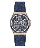 GUESS Cronografo in denim, Blu, Sport, casual, alla moda