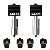 Bamboo lab 2-Pack Enhanced-Flow Hardened Steel Nozzle Set for Bambu Lab H2S / H2D / H2D Laser – High-Speed Extrusion, Rapid-Melt Zone Upgrade (0.4mm)
