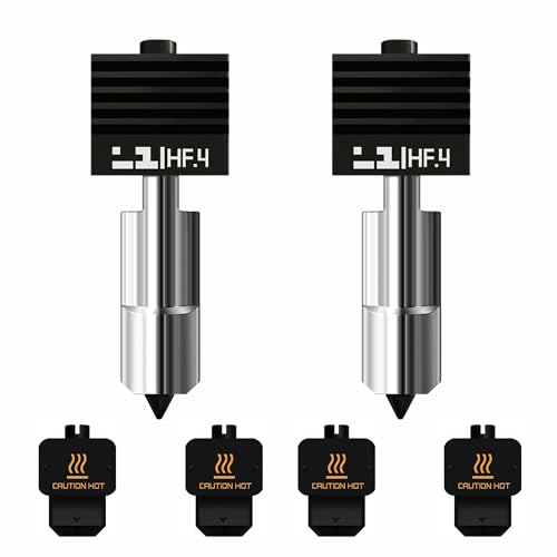 Bamboo lab 2-Pack Enhanced-Flow Hardened Steel Nozzle Set for Bambu Lab H2S / H2D / H2D Laser – High-Speed Extrusion, Rapid-Melt Zone Upgrade (0.4mm)