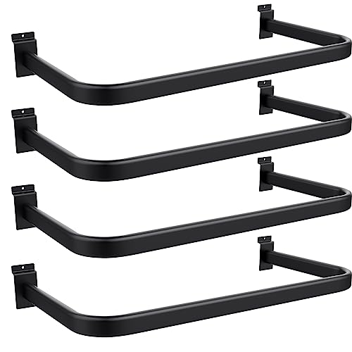 4 Pack 24 Inch Slat Wall U-Shaped Hangrail Tubing Handrail