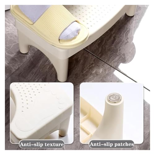 Taburete para el inodoro y sentadillas: alza portátil de plástico resistente 6