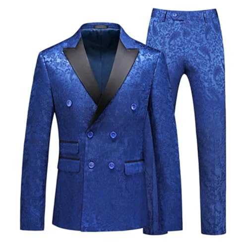 Men's Double Breasted Suit 2 Piece Wedding Party Dress Coat Trousers Terno Tuxedo Sets