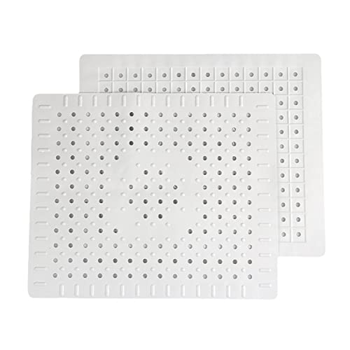 U-Vathing Rubber Sink Mat Protector, 2Pcs Kitchen Sink Mat Drain Pad Protector, Non-Slip Sink Grid Protector, Kitchen Sink Mats Grid for Stainless Steel Sink, Sink Drying Mats by U-Vathing - Used condition - CA$12.52