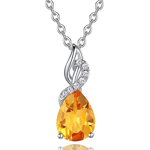 FANCIME 14K Solid White Gold Teardrop...