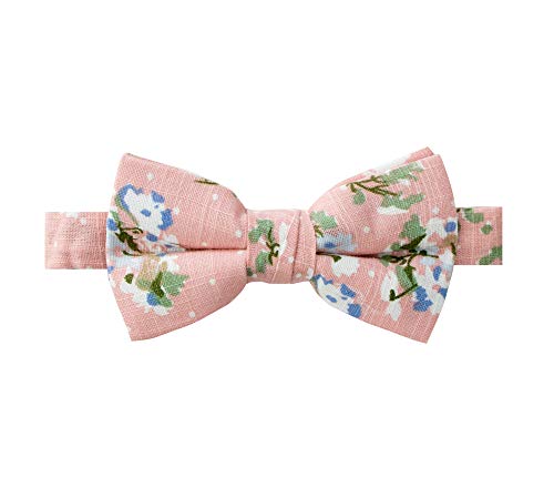 Spring Notion Boys' Cotton Floral Bow Tie 18-Light Pink M #TOP14