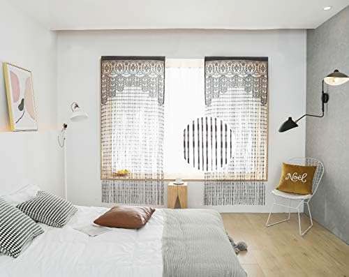 Taiyuhomes Door Fly Screen Curtains Divider Window Lace Sheer String Voile Curtain Closet Curtains for Bedroom Closet Door Net Curtain Doorways (90x200cm) Violet