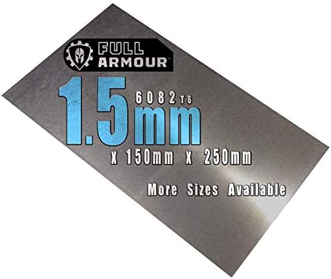 1.5mm Aluminium Sheet Plate - Grade 6082 T6 (150mm x 250mm)