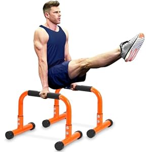 Push Up Bar, 12 Inch High Non-Slip Parallettes Bars & Dip Bars With Foam Handles, Heavy-Duty No Wobbling Calisthenics Equipment For Handstand, L-Sit, Gymnastics, Strength Training Home Gym Use