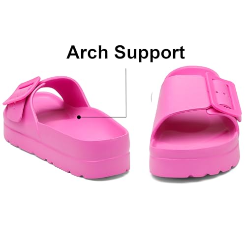 Image of TIKVAW Women's Platform & Wedge Sandals with Arch Support for Woman Slides Comfort Lightweight Outdoor Slippers Ultra Cushion