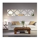 Alrens(TM)20pcs/Set Geometric Art 3D Acrylic Mirror Wall Sticker Home Decor DIY Kitchen Living Room TV Background Decoration