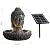 Warm Garden Solar Powered Buddha Statue Water Fountain Outdoor, Zen Waterfall Fountain with LED Lights, Peaceful Relaxing Water Feature Landscape Decor for Garden, Patio, Yard