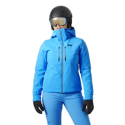Helly-Hansen Alphelia Lifaloft Ski Jacket for Women - Waterproof Coat for Winter Sports, Skiing-Jacket with Insulation, 645 Cyan - M