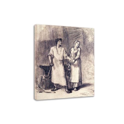 Impression d'art FITSEN Le forgeron et sa mariée | Toile de maître haut de gamme encadrée