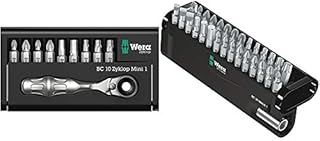Wera 05073645001 Ratchet Set Kraftform Kompakt Zyklop Mini 1, Silver & Bit-Check 30 Metal 1 General bit Set for Drill/Drivers, Metal Jointing, PZ,PH,Hex-Plus,TX 30 Piece, 05057434001