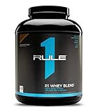 Rule One Proteins, R1 Whey Blend- Chocolate Fudge, 24g Fast-Acting Whey Protein Concentrates, Isolates, & Hydrolysates Per Serving, with Naturally Occurring EAAs & BCAAs, 5 Pounds, 68 Servings