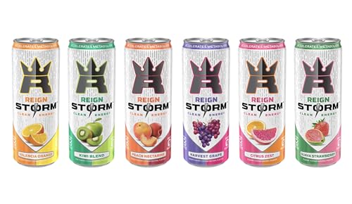 Reign Storm Clean Energy Variety Pack - Fitness & Wellness Drink | 6 Flavors | 12 Fl Oz (Pack of 6)