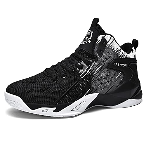 Floette Mens Fashion High Top Basketball Shoes Breathable Casual Walk Athletic Basketball Sneakers(A02, Man8/Woman9)