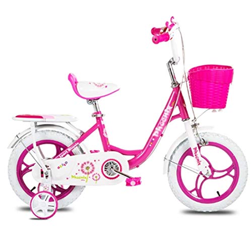 TWTD-TYK Kidâs Bike,Children's Bike, Kids Training Bicycle,Children Bike with Stabilisers and Basket, for 2-8 Years Old,in Size 12 inch, 14 inch, 16 inch (Color : Pink, Size : 16 inch) Sale