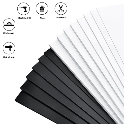 Image of 1 /4 inch Thick, ABS Plastic Sheet - 12 inch X 24 inch Thin Rigid Plastic Sheet,White - DIY Projects,Plastic Repair,Ideal for Signage, Displays, and Digital /Screen Printing (Matte & Textured) 1-Pack