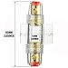 BOJACK 4-8 Gauge AWG in-line 100A AGU Fuse Holder with 100 Amp AGU Fuses for Car Audio, Alarm, Amplifier, Compressors, Waterproof Inline Fuse Holders (100A)