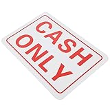 ULTECHNOVO Metallblechschild Barzahlung Keine Kreditkarten Oder Schecks Für Unternehmen Einzelhandel Mit Auffälliger Schrift Und Wiederverwendbar