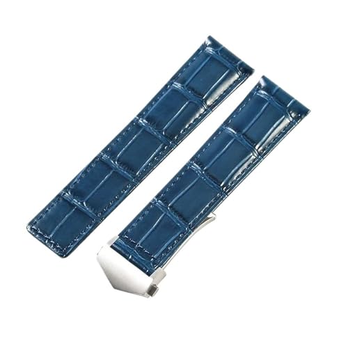 20 22 24mm ���U�[�E�H�b�`�A�N�Z�T���[ �z�C���[�^�O�V���[�Y�Ή� �ϊ��� �ϋv�� �\���b�h�X�e�����X�o�b�N�� ���v�X�g���b�v(Blue-ST-Z5,22mm)