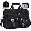 RAINSMORE Tactical Laptop Bag 15.6 Inch Laptop Briefcase Men Business Computer Bag Large Laptop Case Waterproof Military Shoulder Messenger Bag Work Office Travel, Black