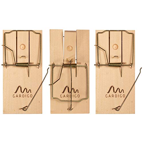 GARDIGO® Rattenfalle Holz - 3er Set I Schlagfalle für Haus und Garten I Mit praktischem Köderloch für Rattenköder I Holz-Rattenfalle Wiederverwendbar und Umweltfreundlich I Einfache Handhabung