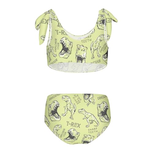 Image of CaTaKu Girls Swimsuits Two Piece Swimwear Cute Bikini Set Tankini Hawaiian Beach Sport Bathing Suit for Girls Size 3-12T
