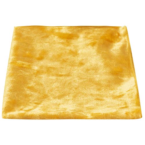 Luxury Gold Crushed Velvet Pocket Square, Handkerchief