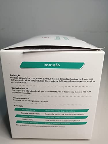 Máscara Facial BYD Descartável Tripla Selada 50 unidades