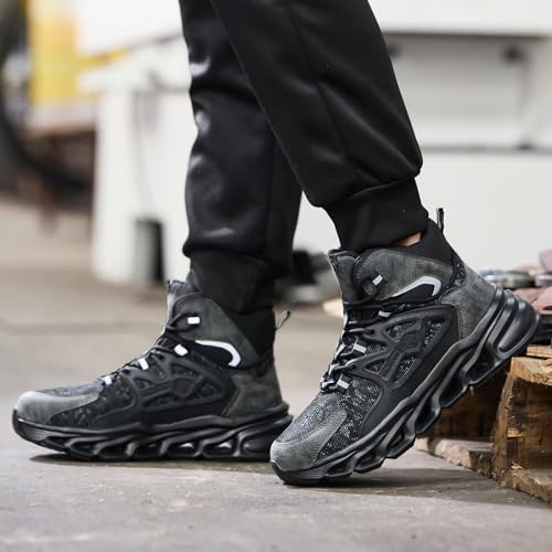 Image of Nutropa Steel Toe Boots for Men Women, Lightweight Work & Safety Shoes Outdoor Protection Footwear Puncture Proof Industrial and Construction Shoes