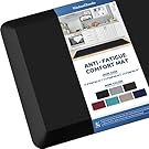 KitchenClouds Kitchen Mat Cushioned Anti Fatigue Kitchen Rug 0.8inch Waterproof Non Slip Kitchen Rugs and Mats Standing Desk Mat Comfort Floor Mats for Kitchen Sink Office (17.3"x60",Black)