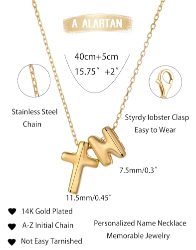 Save 10% on A ALARTAN Cross Initial Necklace - Use code NB8HINHJ