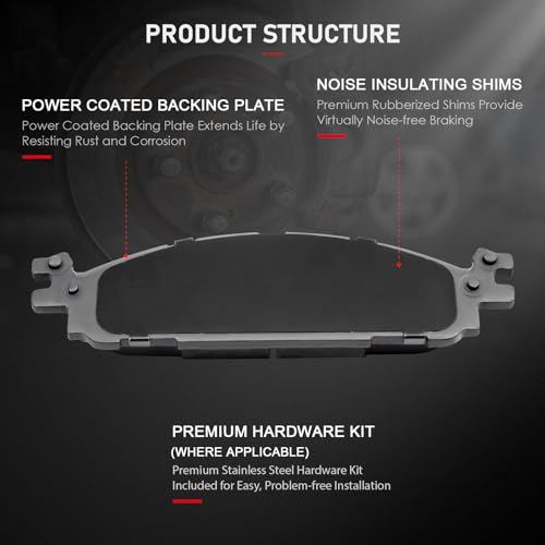 image for cciyu D1377 D1508 Ceramic Front Rear Brake Pad Set Fit For 2011-2019 F