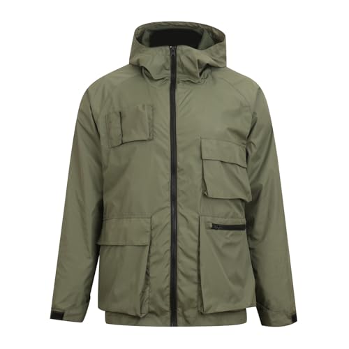 Chubasquero para hombre de alta calidad al aire libre impermeable cortavientos chaqueta de entrenamiento chubasquero moto impermeable a prueba de viento transpirable reflectante con capucha con