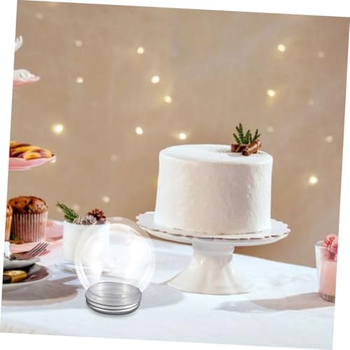 Bolas de Nieve Rellenable de Plástico Transparente Frascos Redondos Manualidades DIY 8